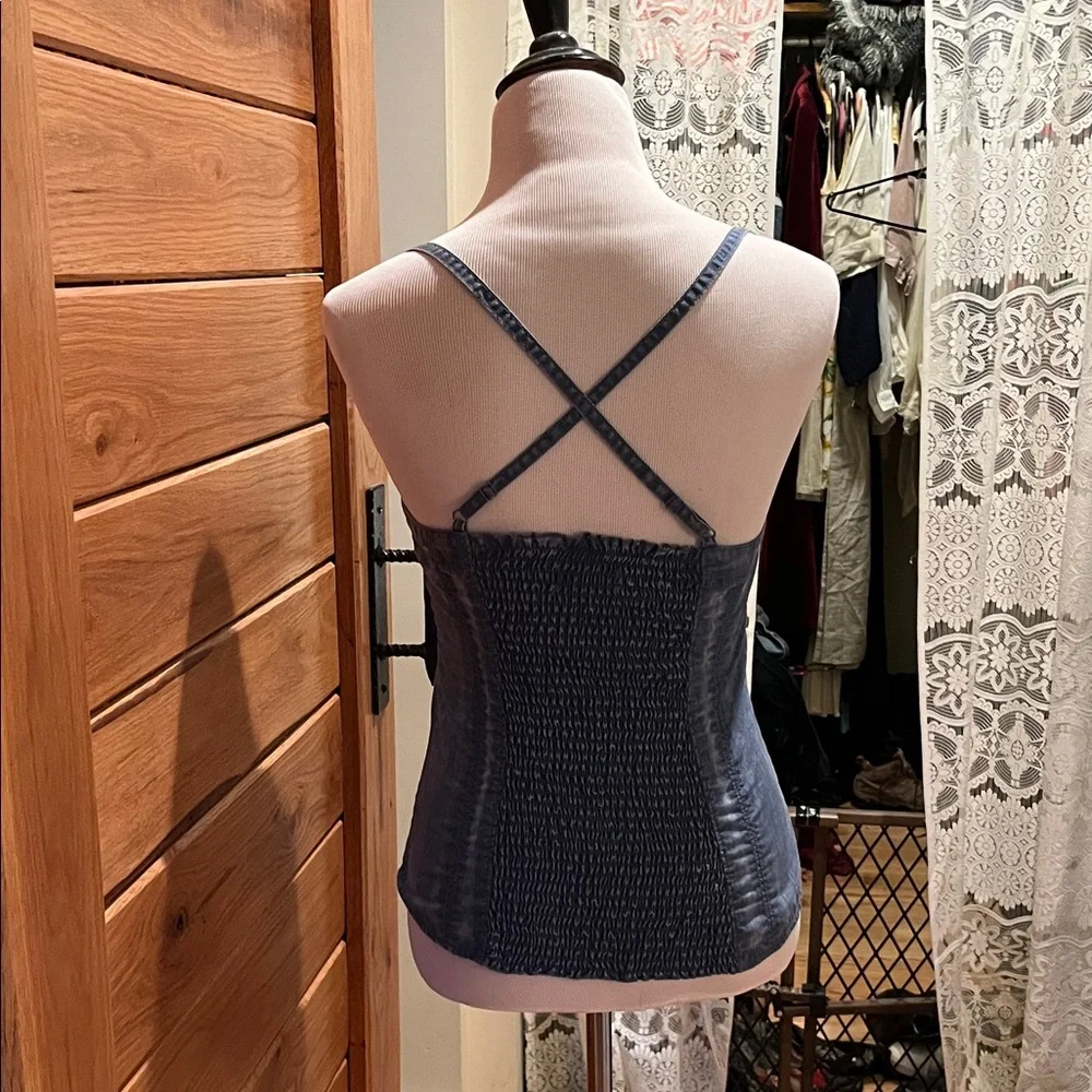 Guess Blue Camisole with Button Detail - Picture 3 of 5